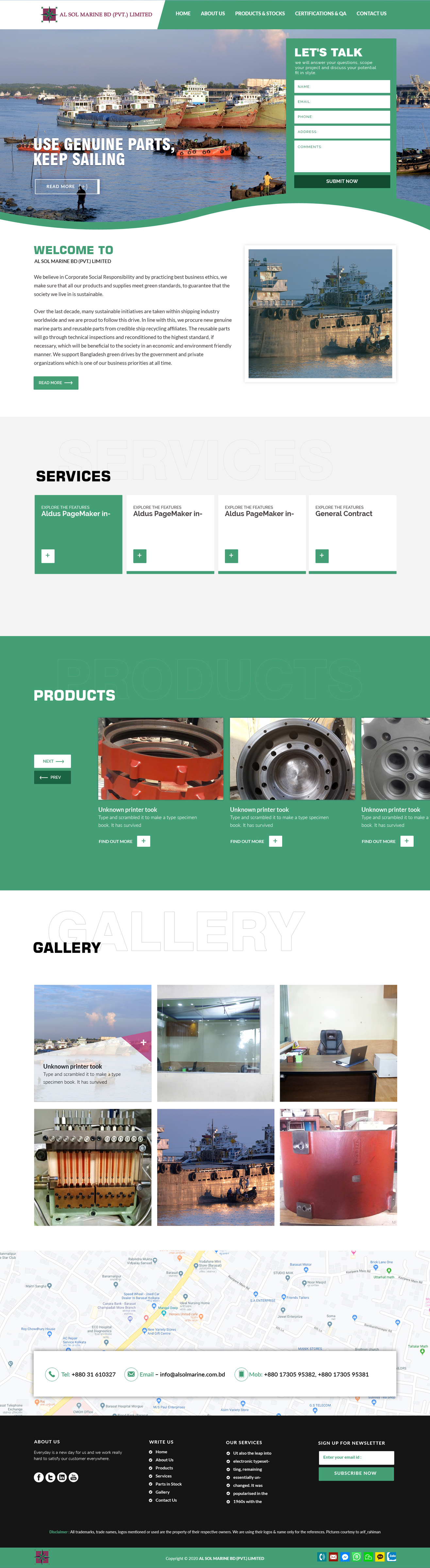 Web Design by sai.designer87 for Al Sol Marine Services LLC  | Design #23632868