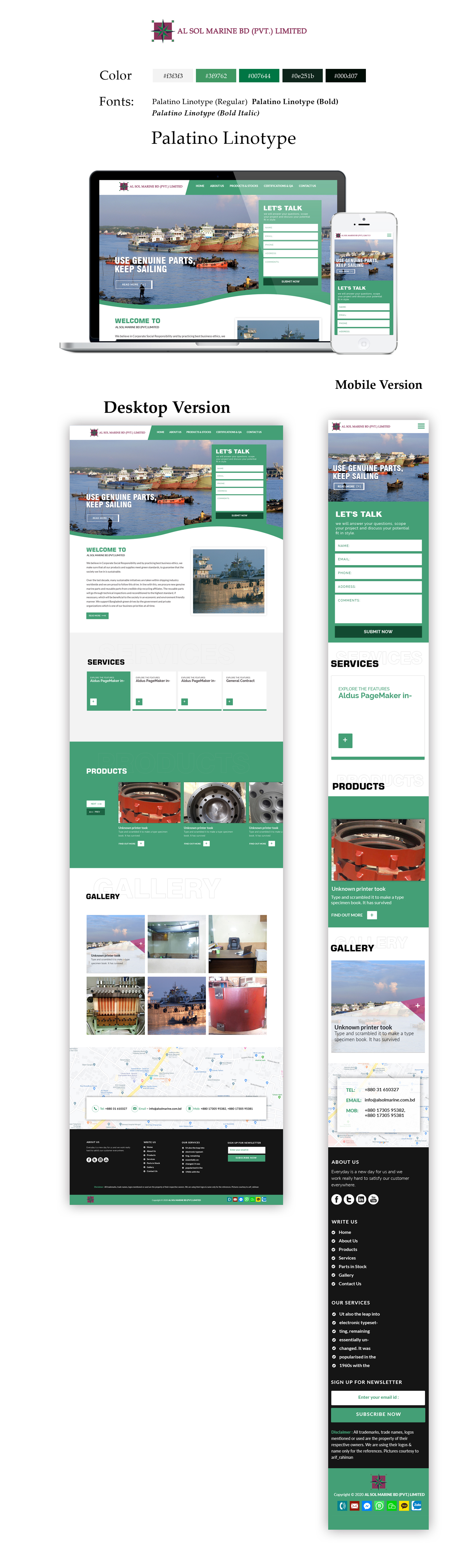 Web Design by sai.designer87 for Al Sol Marine Services LLC  | Design #23632869