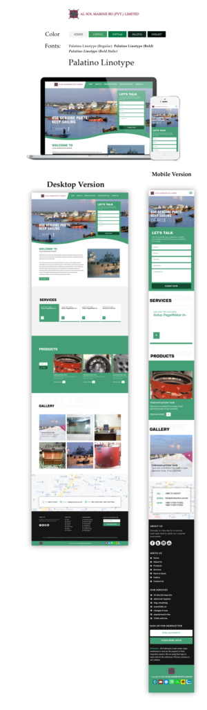 Diseño Web por sai.designer87 para Al Sol Marine Services LLC  | Diseño: #23632869