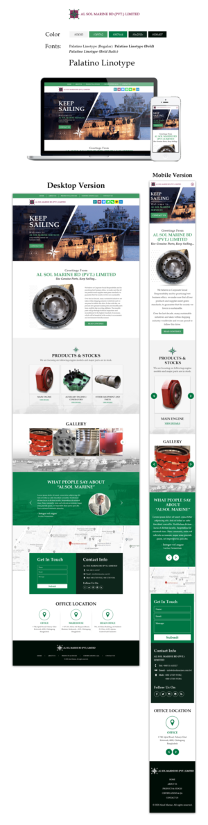 Diseño Web por sai.designer87 para Al Sol Marine Services LLC  | Diseño: #23632999