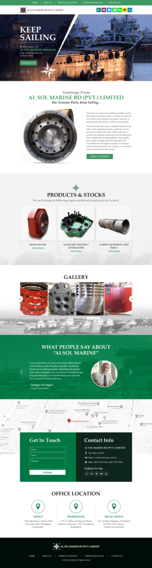 Diseño Web por sai.designer87 para Al Sol Marine Services LLC  | Diseño: #23633000