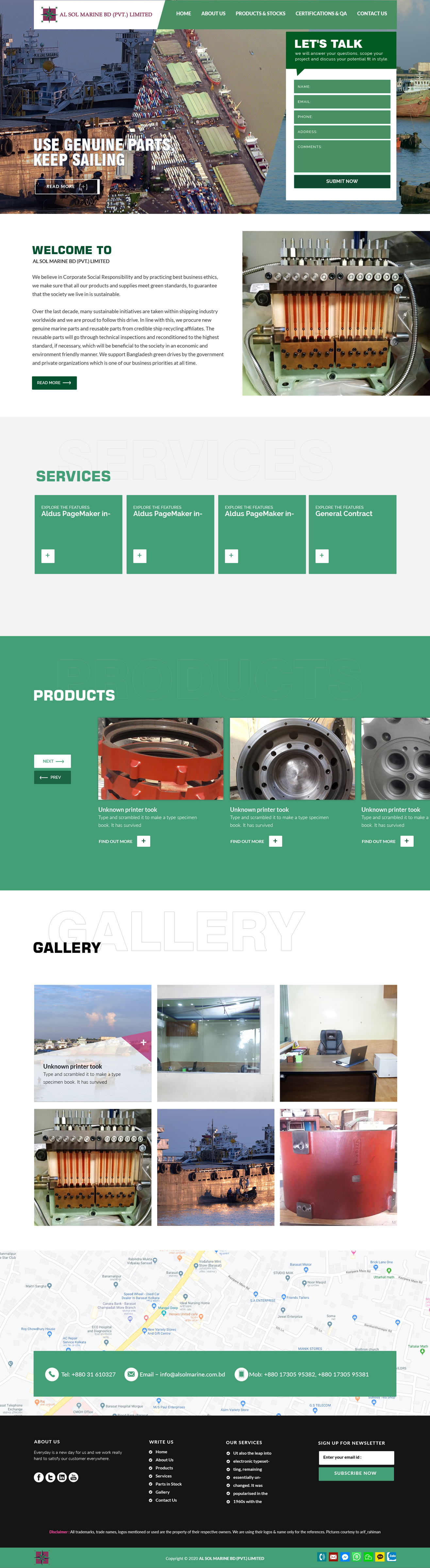 Web Design by sai.designer87 for Al Sol Marine Services LLC  | Design #23736262