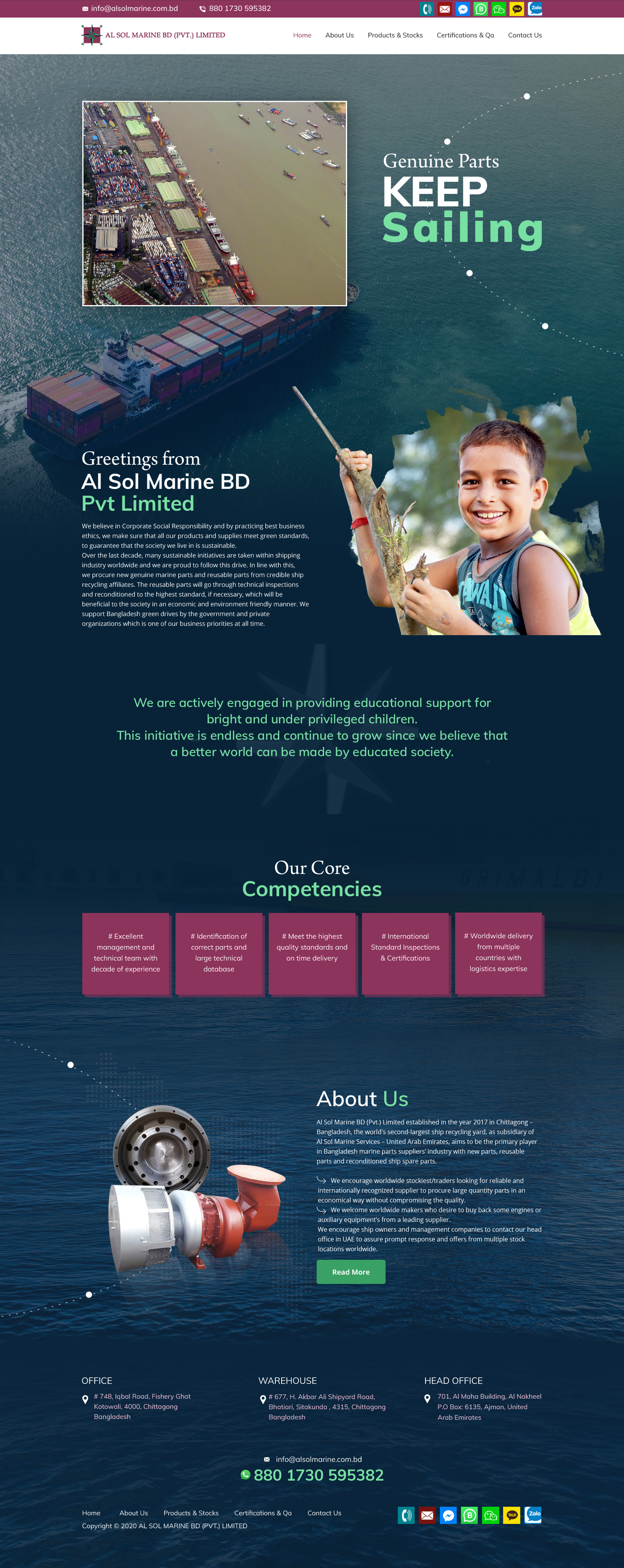 Web Design by sai.designer87 for Al Sol Marine Services LLC  | Design #24800659