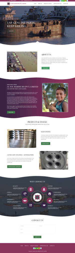 Web-Design von bdesigner9 für Al Sol Marine Services LLC  | Design #25427311