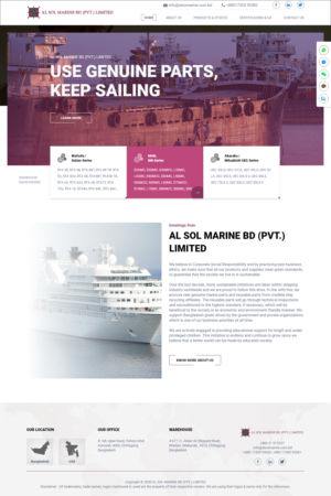 Web Design par Techeniac Services pour Al Sol Marine Services LLC  | Design : #23616369