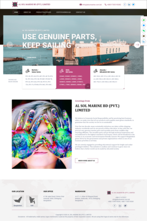 Diseño Web por Techeniac Services para Al Sol Marine Services LLC  | Diseño: #23616370