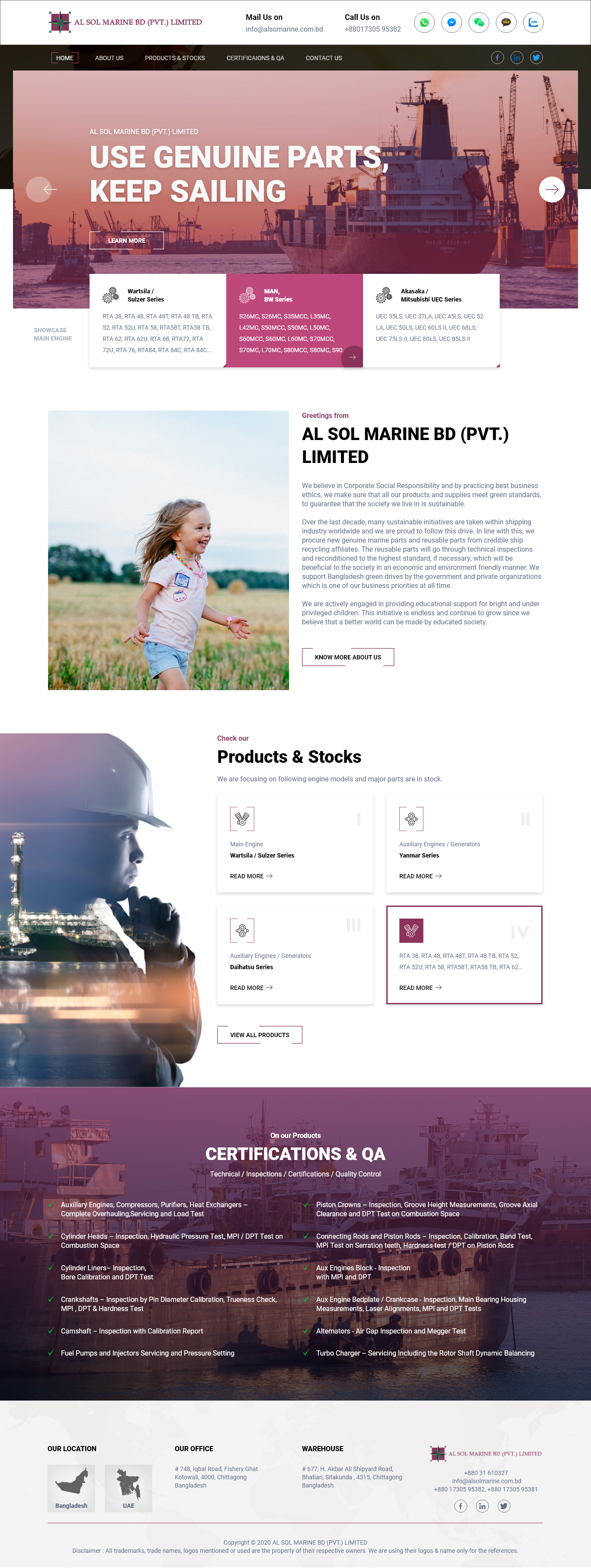 Web Design by Techeniac Services for Al Sol Marine Services LLC  | Design #23616372