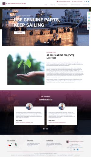 Diseño Web por Techeniac Services para Al Sol Marine Services LLC  | Diseño: #23623422