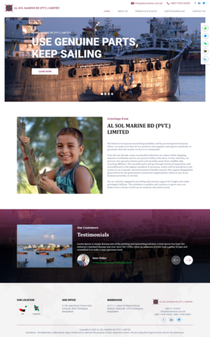 Diseño Web por Techeniac Services para Al Sol Marine Services LLC  | Diseño: #23623423