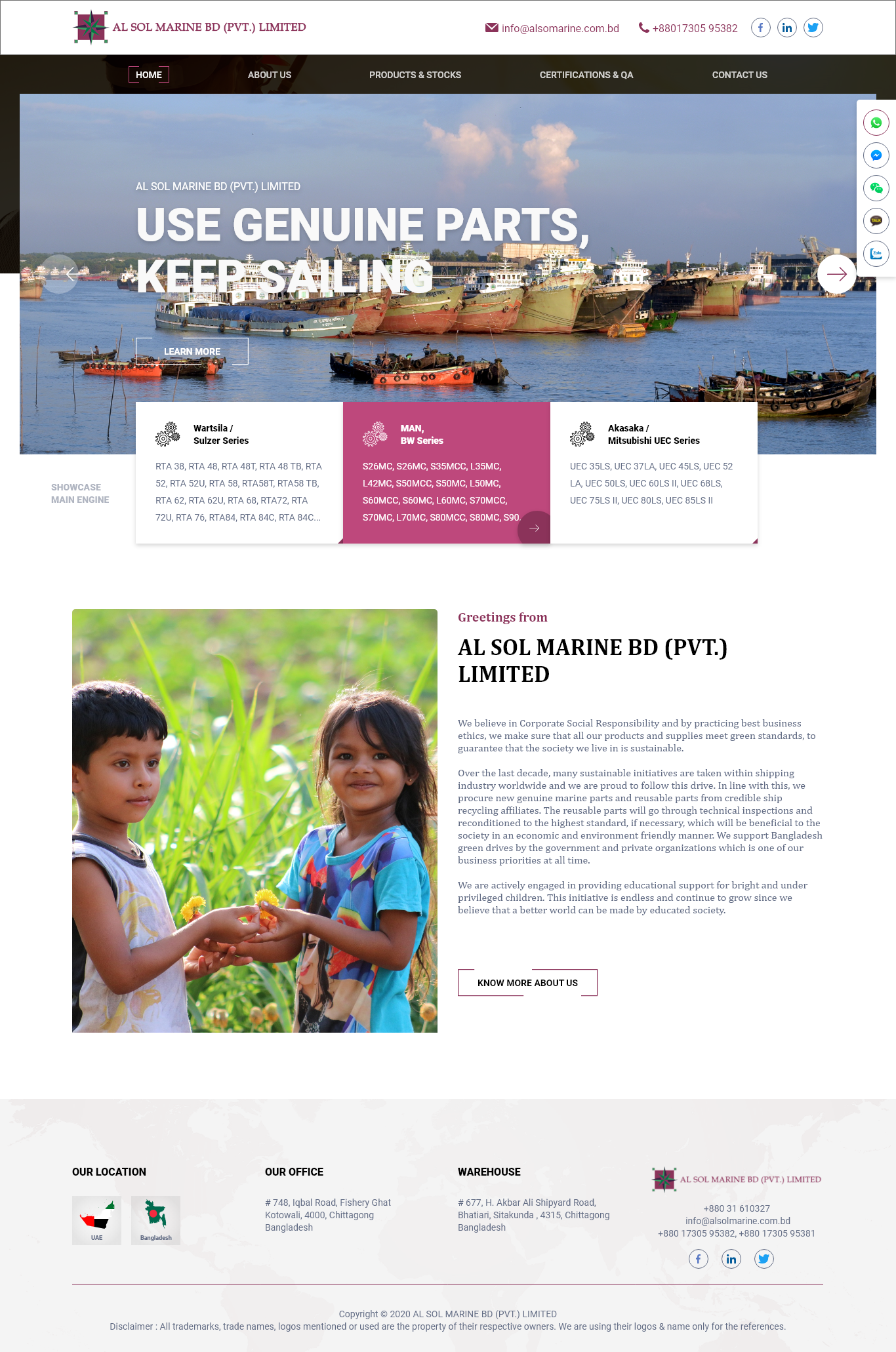 Web Design by Techeniac Services for Al Sol Marine Services LLC  | Design #23623434