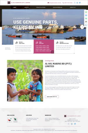 Diseño Web por Techeniac Services para Al Sol Marine Services LLC  | Diseño: #23623434