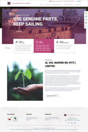 Diseño Web por Techeniac Services para Al Sol Marine Services LLC  | Diseño: #23623446