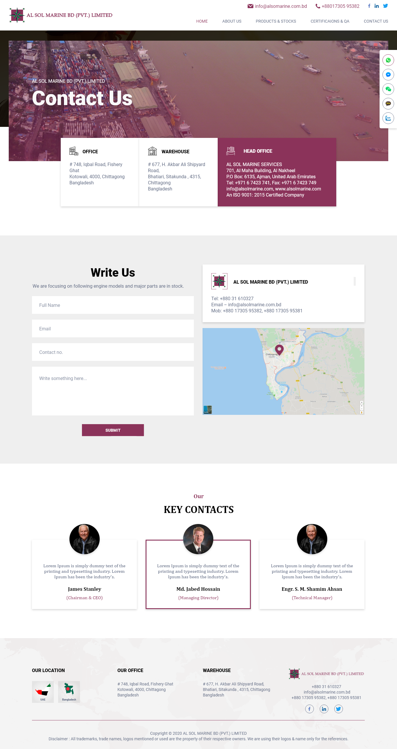 Web Design by Techeniac Services for Al Sol Marine Services LLC  | Design #23623473
