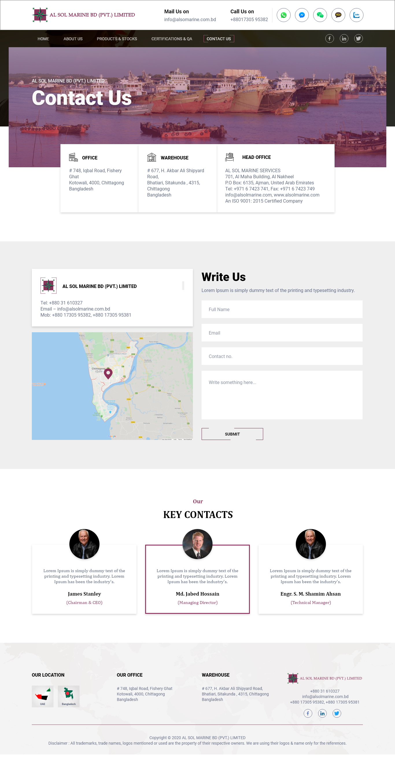 Web Design by Techeniac Services for Al Sol Marine Services LLC  | Design #23623474