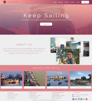 Diseño Web por uhaider461 para Al Sol Marine Services LLC  | Diseño: #23729669