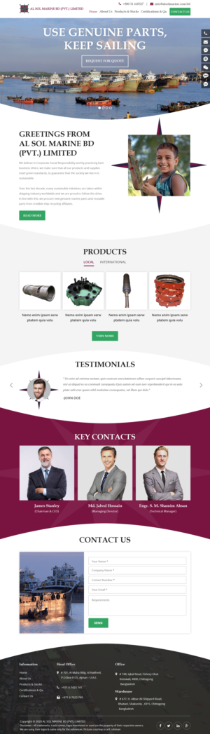 MARINE ENGINE PARTS BIZ SITE NEED TOTAL REDESIGN | Web Design by Starlyn DS
