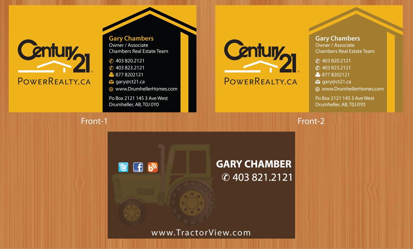 Diseño de Tarjeta de Presentación por Sbss para Century 21 PowerRealty.ca | Diseño #3002783