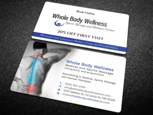 integrative health clinic-Medical massage, acupuncture, chiropractic | Business Card Design by Tripti Ranjan Gain