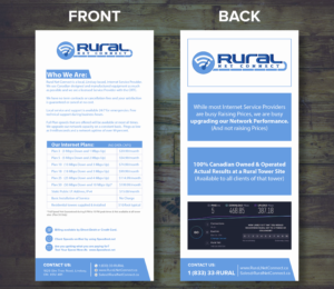 Diseño de Flyer por Vicky designs Inc para Rural Net Connect | Diseño: #23645402