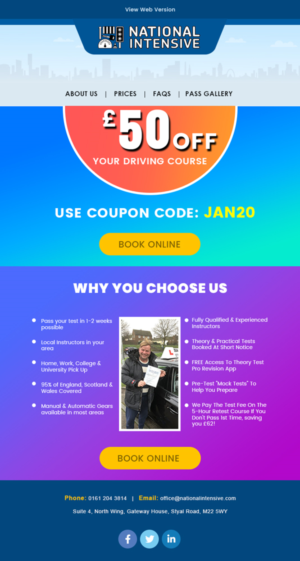 Email Marketing Design by Expert Designer for National Intensive | Design: #23624580