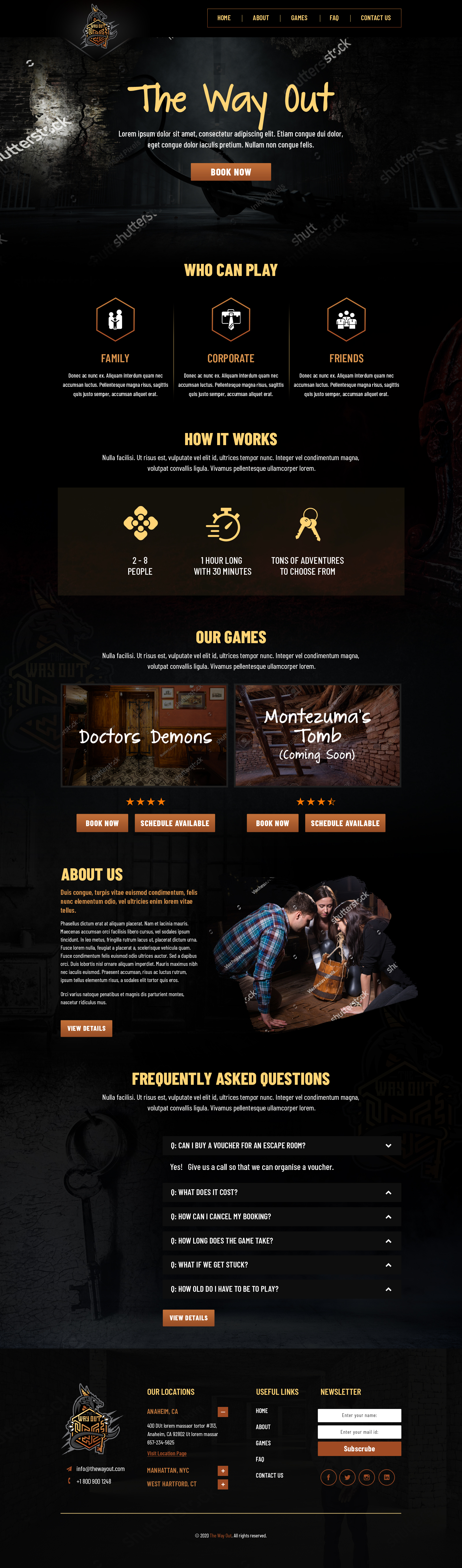 Web Design by sai.designer87 for The Way Out Gladstone | Design #23616447