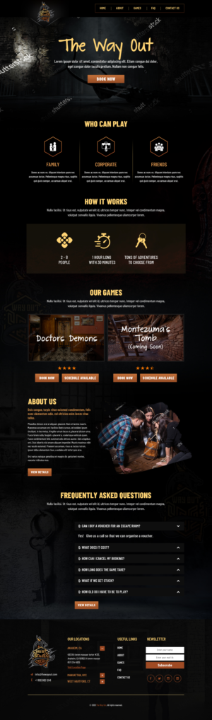 Web Design by sai.designer87 for The Way Out Gladstone | Design #23616447