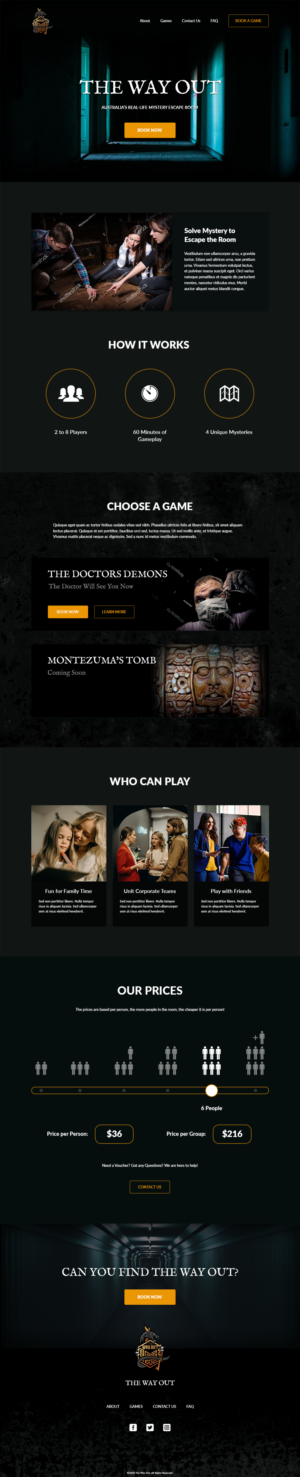 Web Design by Sol. Design for The Way Out Gladstone | Design #23659553