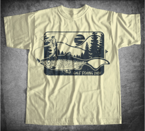 T-Shirt Design for a shirt for a boys trip to reflect fishing and golf | T-shirt Design by erwin87
