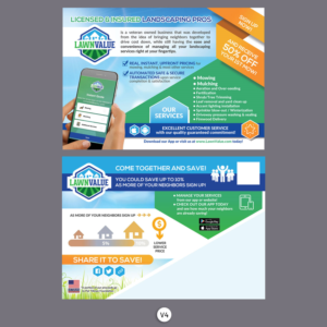 Start-up lawncare company needing marketing flyer to promote business model | Diseño de Flyer por DA.