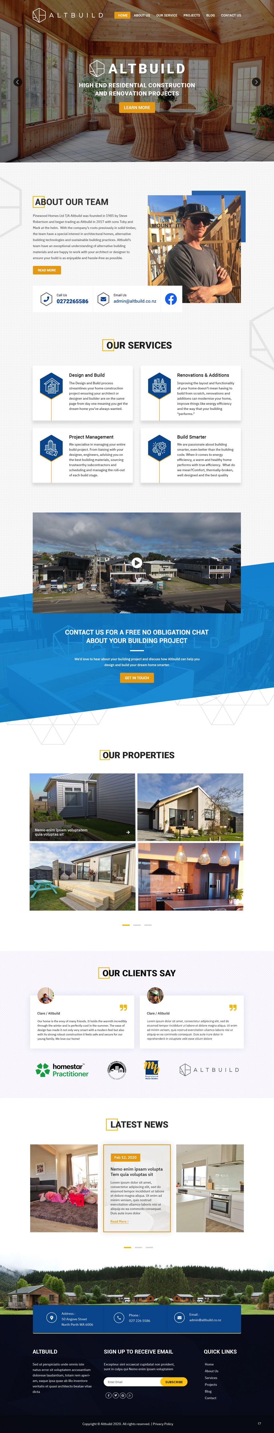 Diseño Wordpress por pb para Altbuild | Diseño #23627034