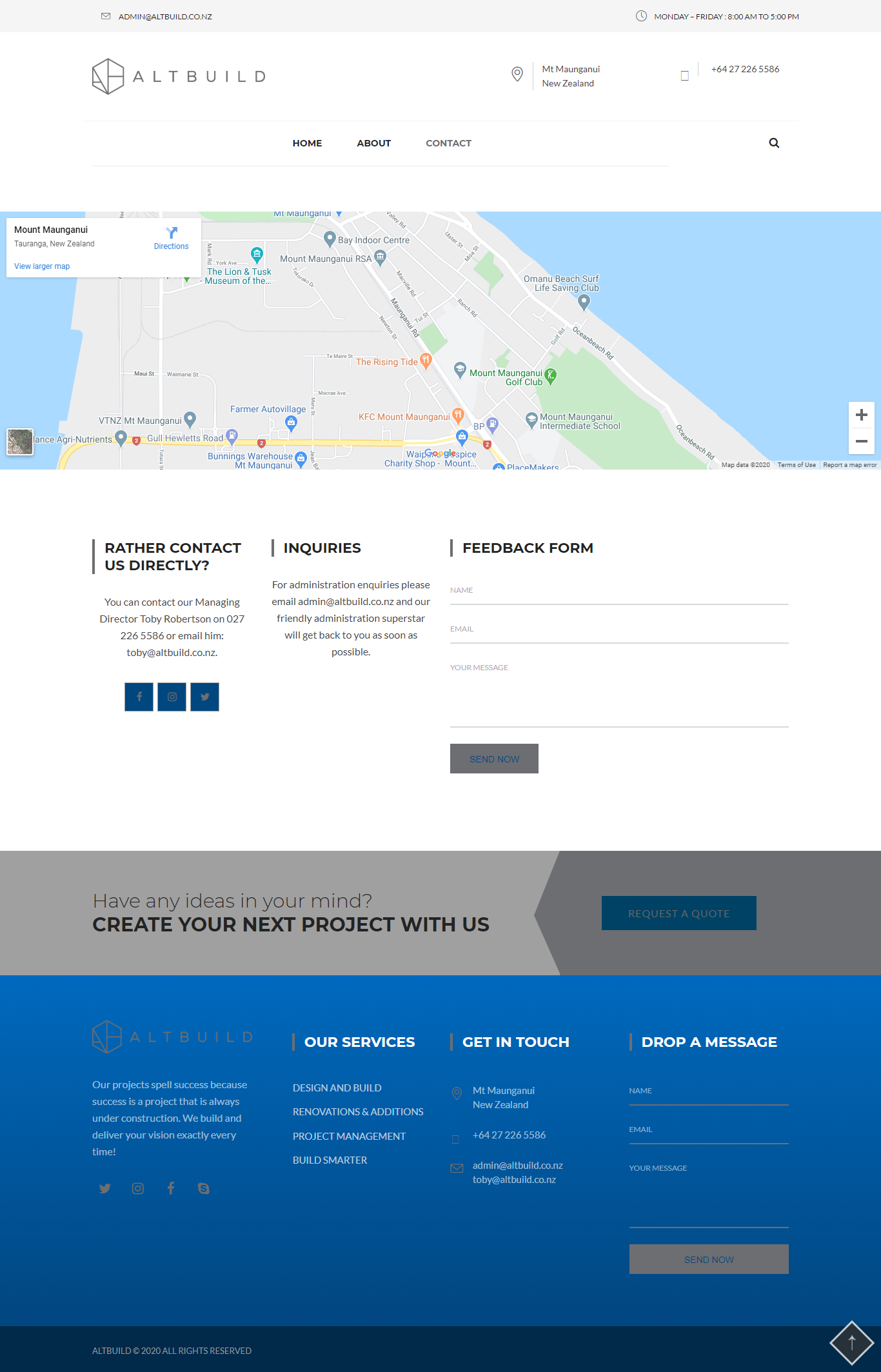 Diseño Wordpress por AtomikMedia para Altbuild | Diseño #23630501