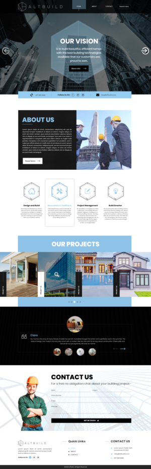 We need a new design for our construction website | WordPress-Design von SAI DESIGNS