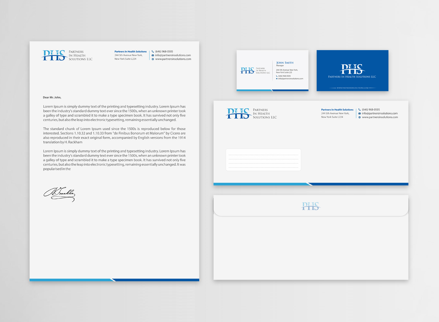 Stationery Design by Infinitive Technology for Partners In Health Solutions LLC | Design #23637794