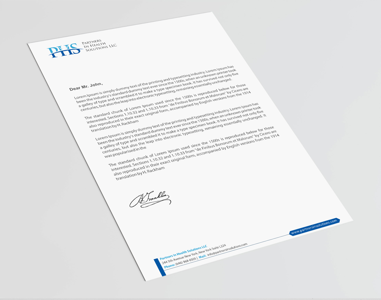 Stationery Design by Infinitive Technology for Partners In Health Solutions LLC | Design #23637978