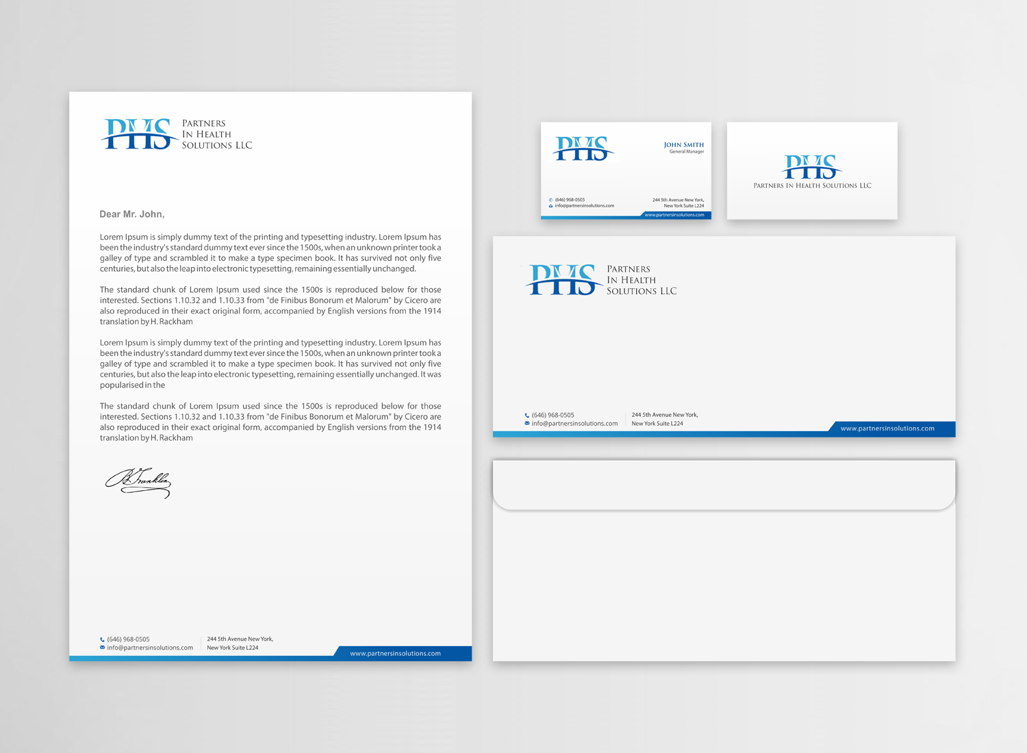 Stationery Design by Infinitive Technology for Partners In Health Solutions LLC | Design #23643863