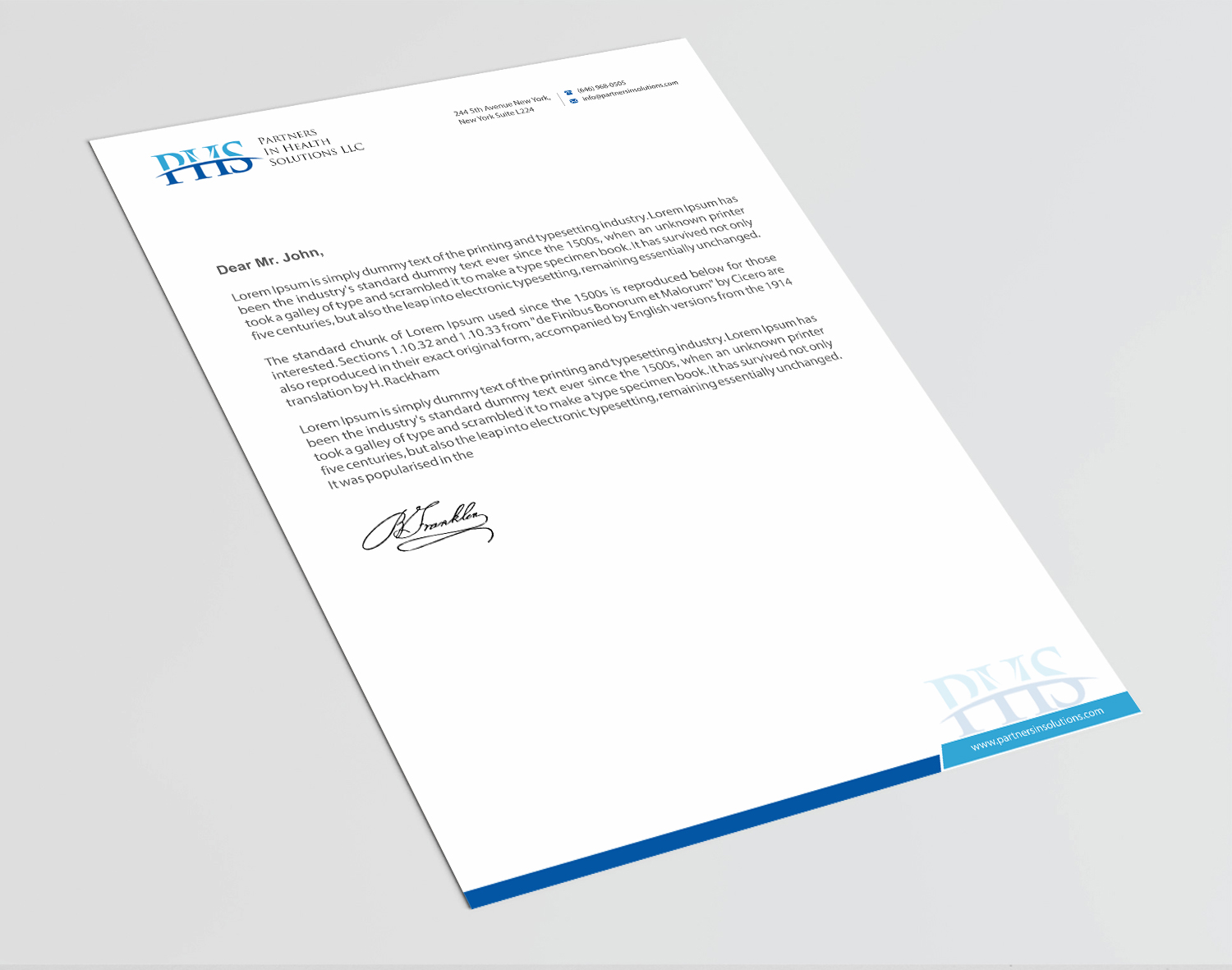 Stationery Design by Infinitive Technology for Partners In Health Solutions LLC | Design #23647380