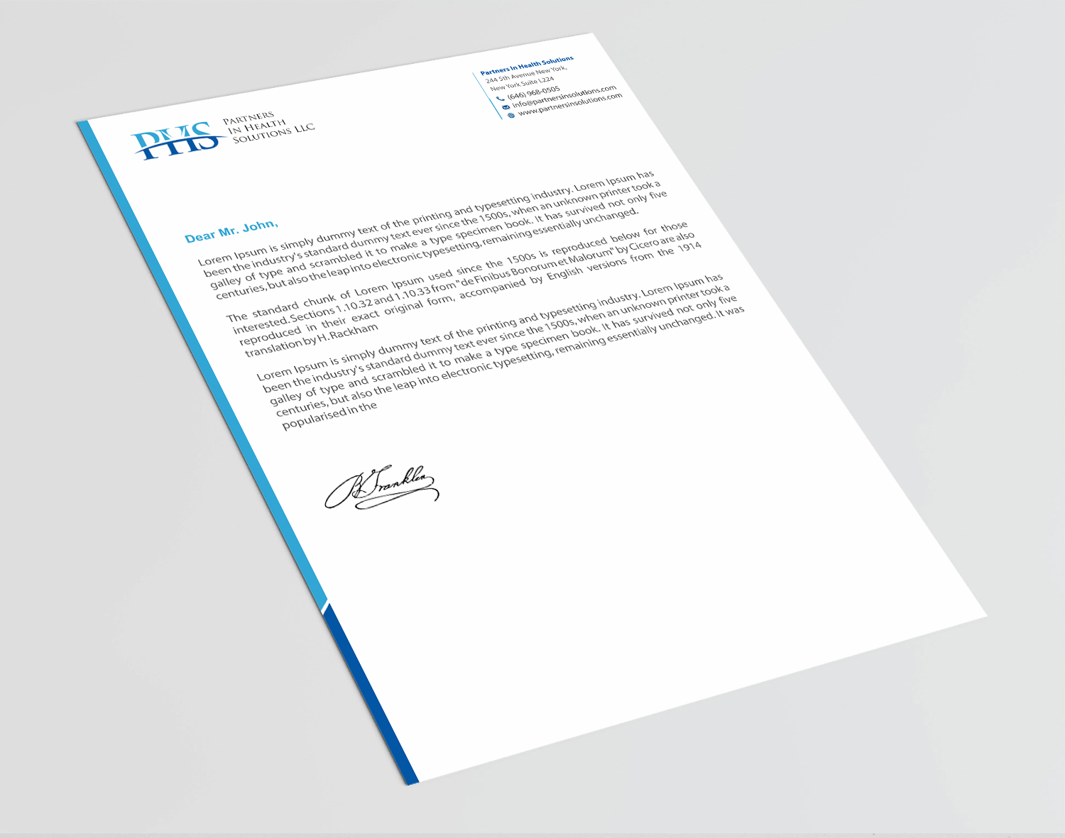 Schreibwaren-Design von Infinitive Technology für Partners In Health Solutions LLC | Design #23647404