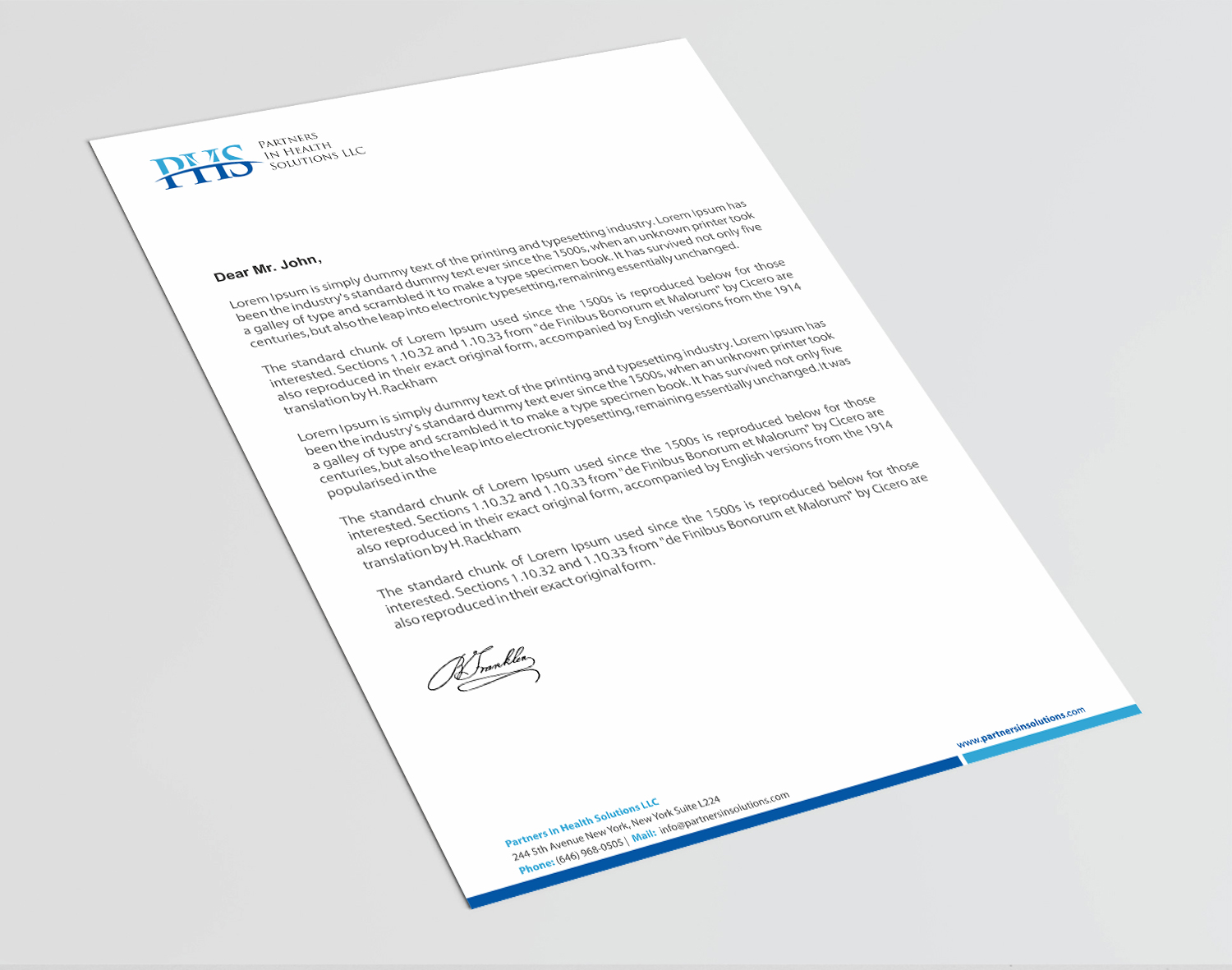 Schreibwaren-Design von Infinitive Technology für Partners In Health Solutions LLC | Design #23647407