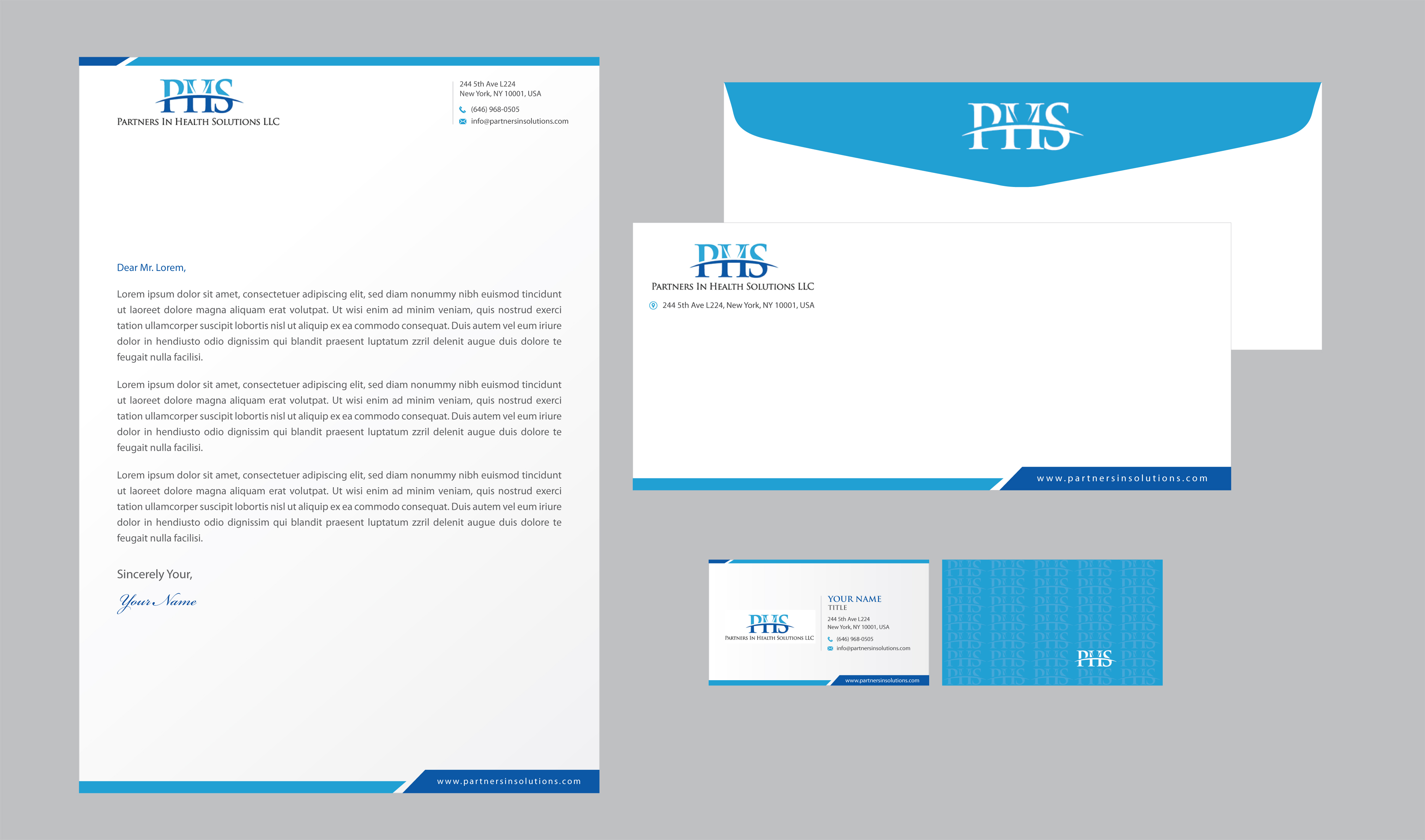 Stationery Design by Infinitive Technology for Partners In Health Solutions LLC | Design #23658011