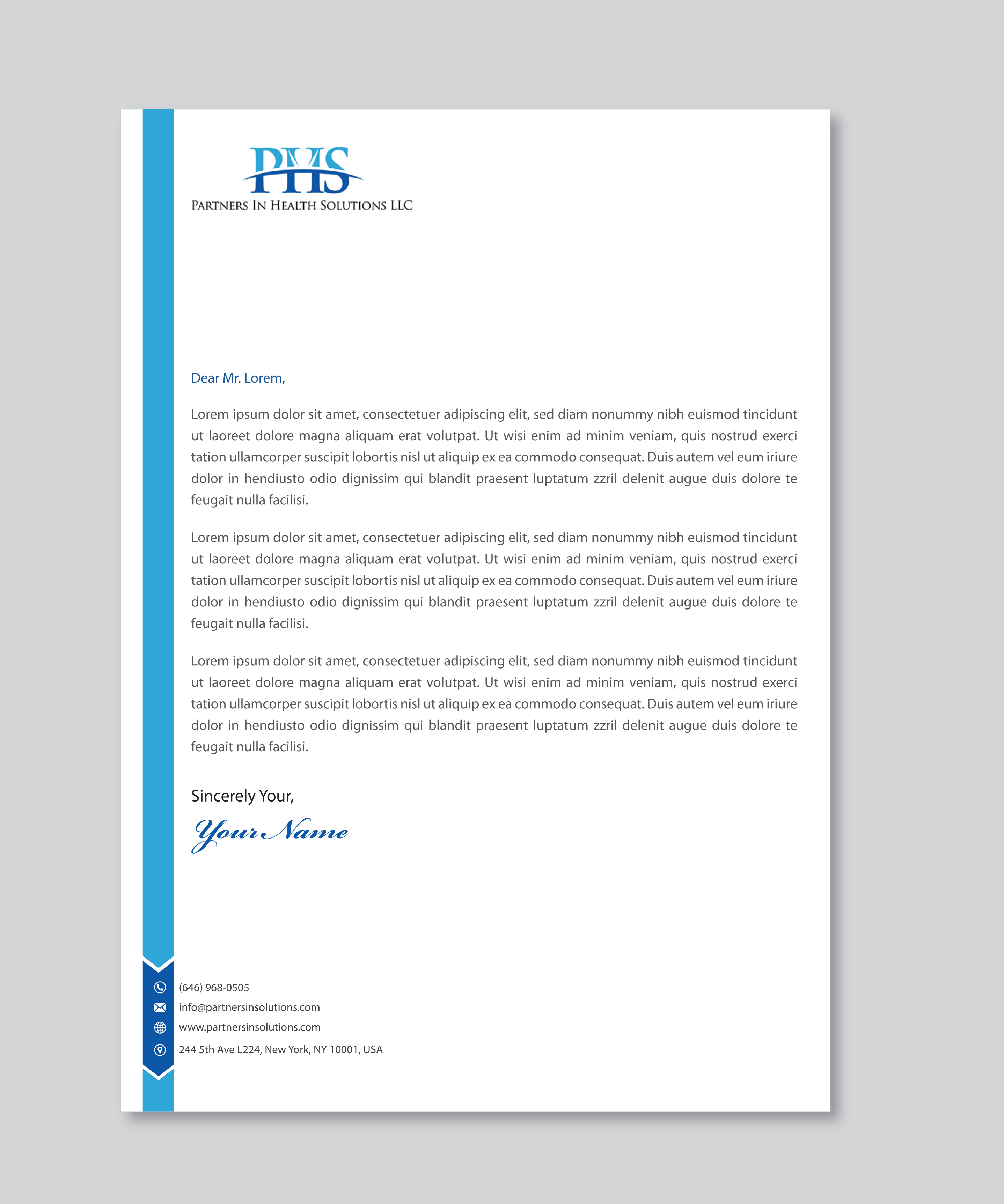 Stationery Design by Infinitive Technology for Partners In Health Solutions LLC | Design #23658238