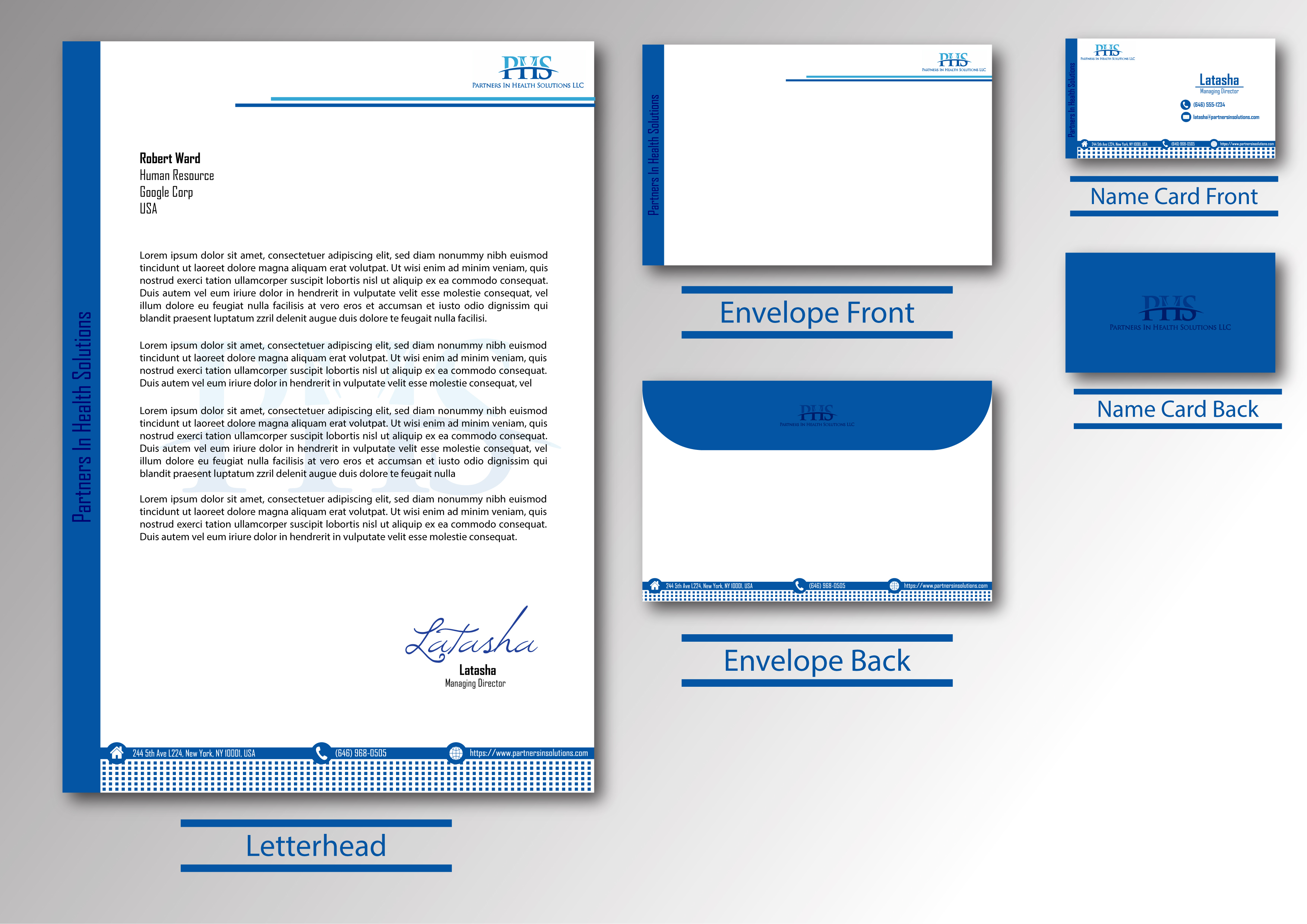 Stationery Design by Happy Design Worlds for Partners In Health Solutions LLC | Design #23660035