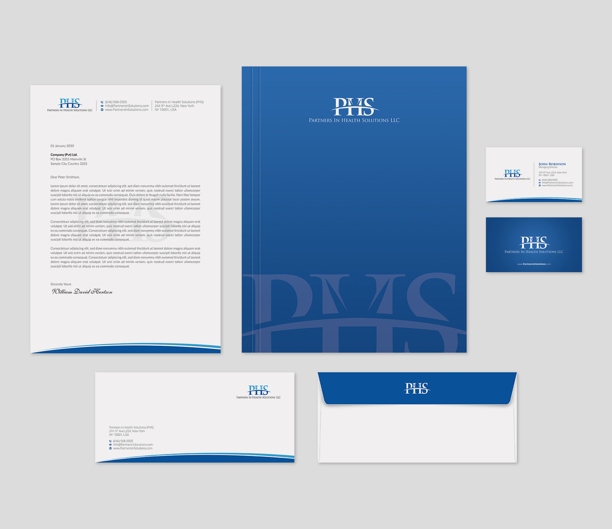 Stationery Design by OxonoArt for Partners In Health Solutions LLC | Design #23634071