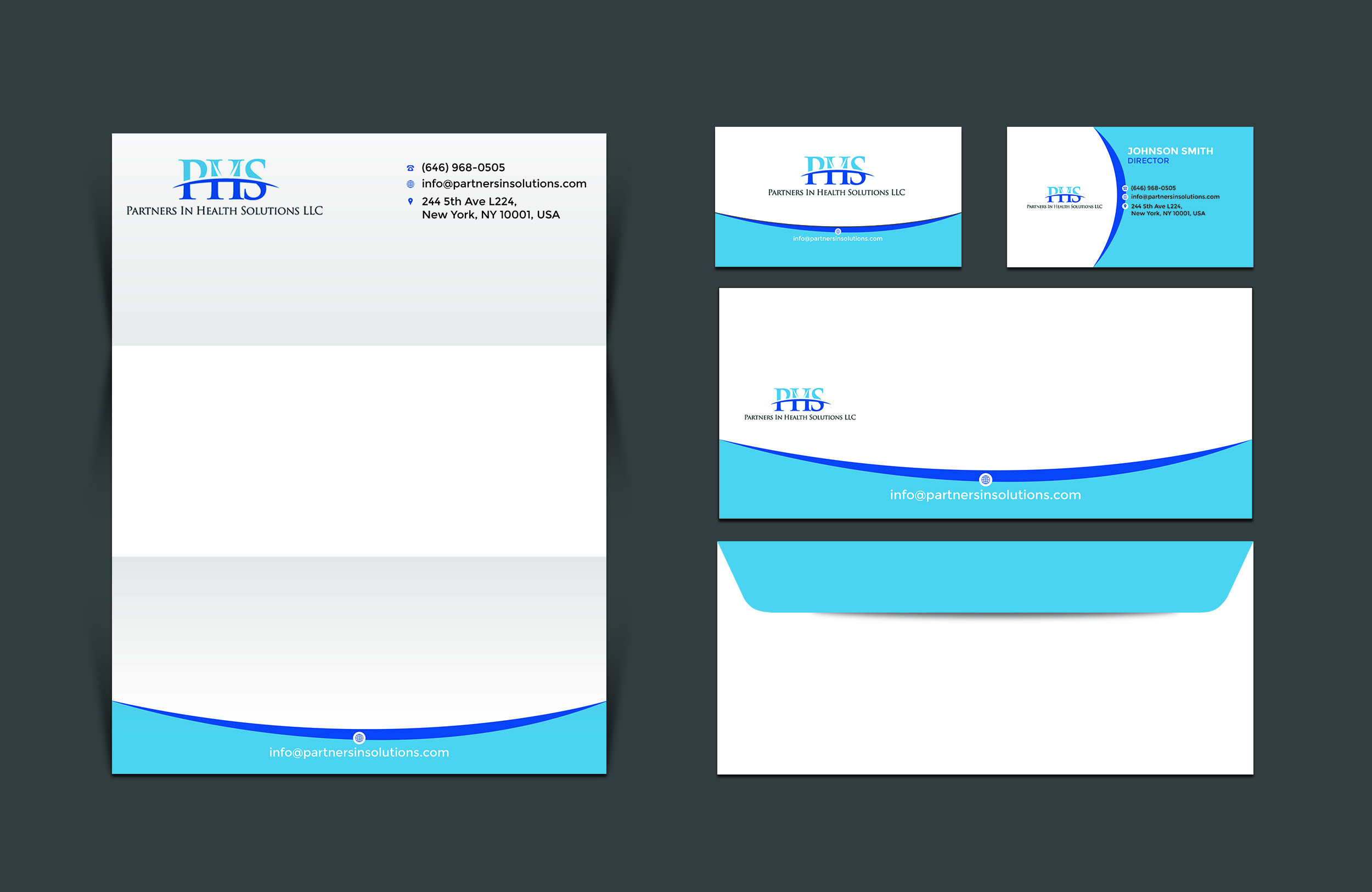 Stationery Design by Nilufa Lima for Partners In Health Solutions LLC | Design #23623382