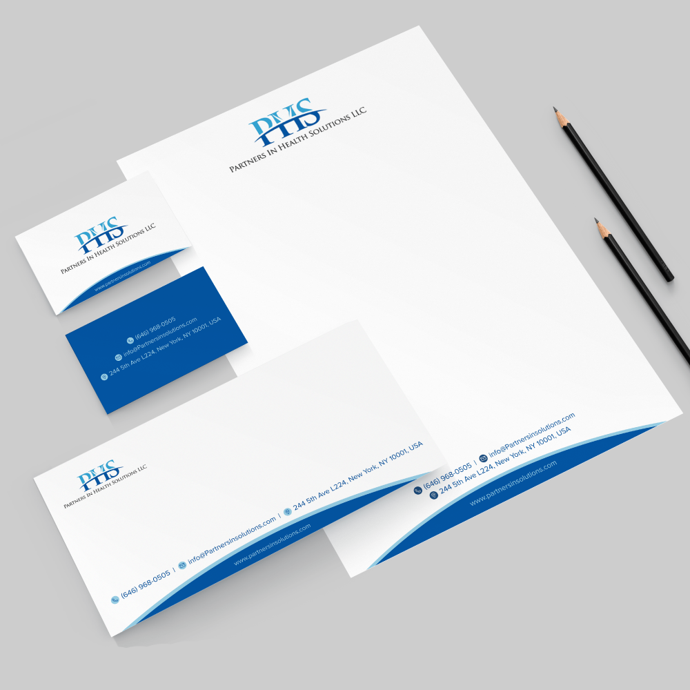 Stationery Design by Mayur Bhutada for Partners In Health Solutions LLC | Design #23646686