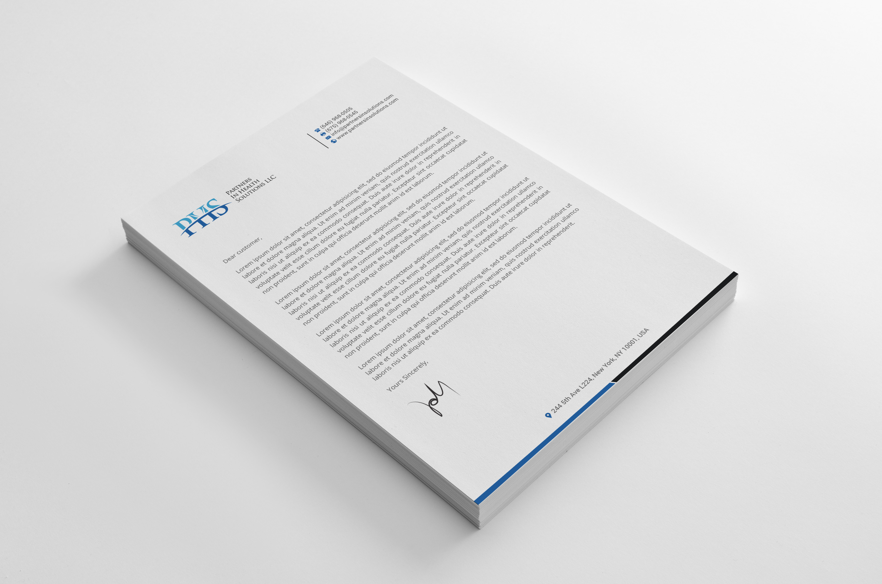 Stationery Design by R.design for Partners In Health Solutions LLC | Design #23614188