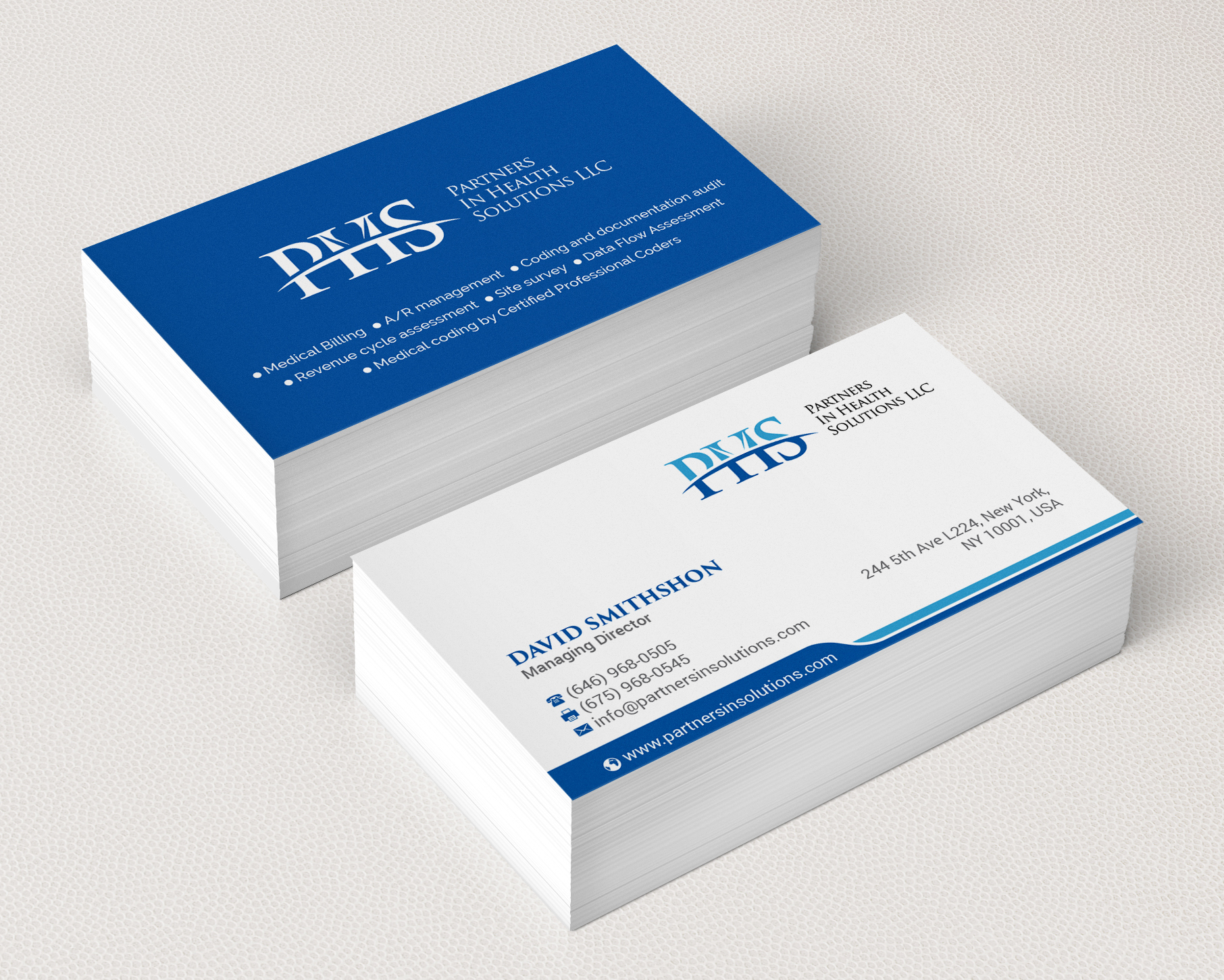 Stationery Design by R.design for Partners In Health Solutions LLC | Design #23634601