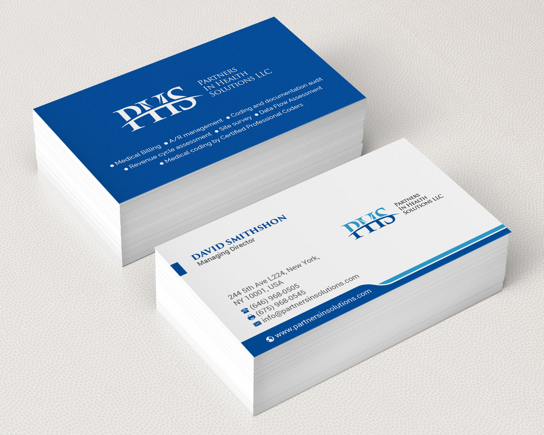Stationery Design by R.design for Partners In Health Solutions LLC | Design #23634605