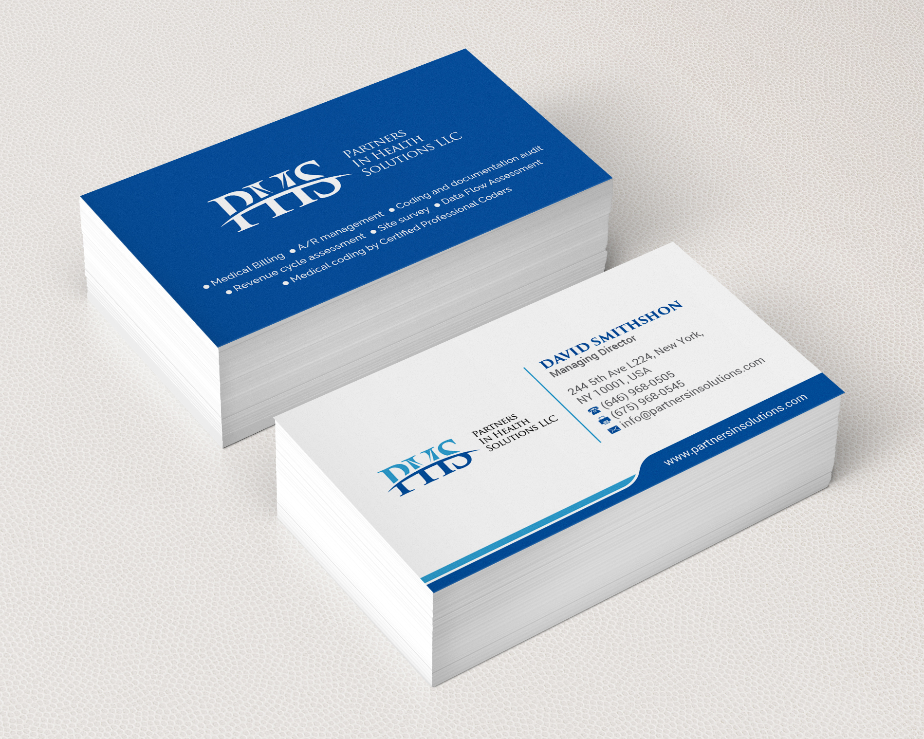 Stationery Design by R.design for Partners In Health Solutions LLC | Design #23634607