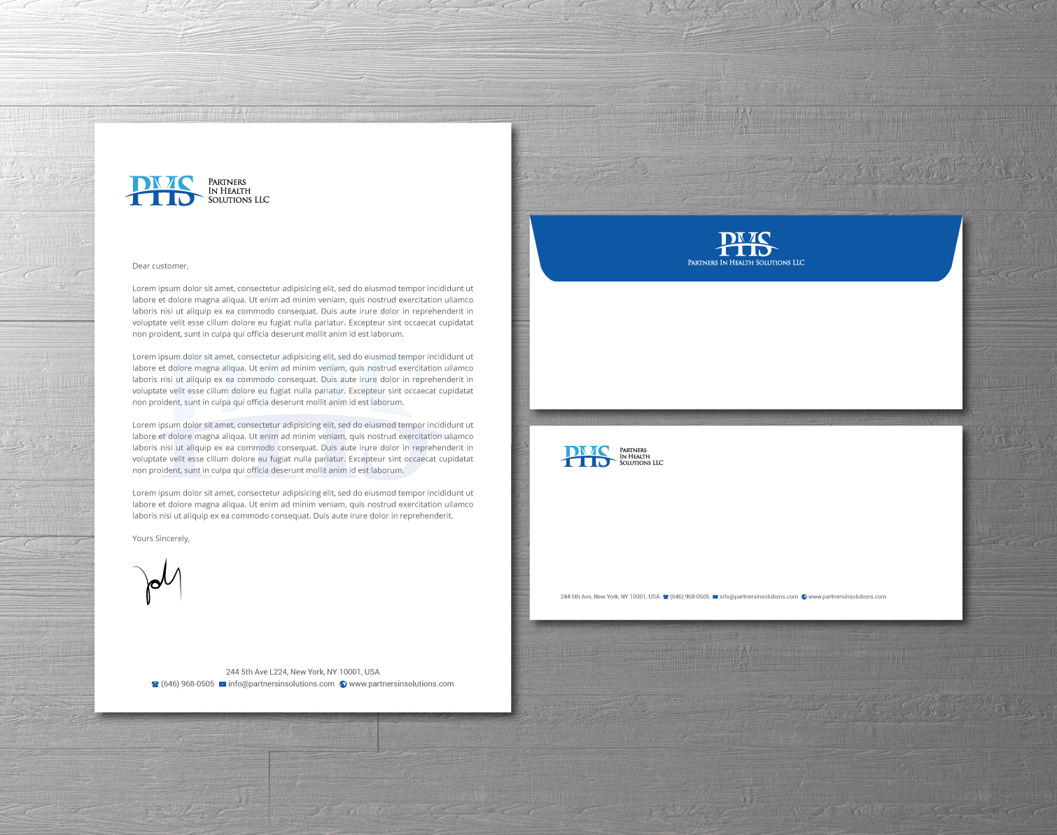 Stationery Design by R.design for Partners In Health Solutions LLC | Design #23667438