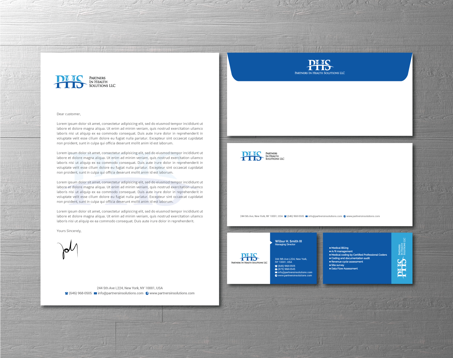 Stationery Design by R.design for Partners In Health Solutions LLC | Design #23667481